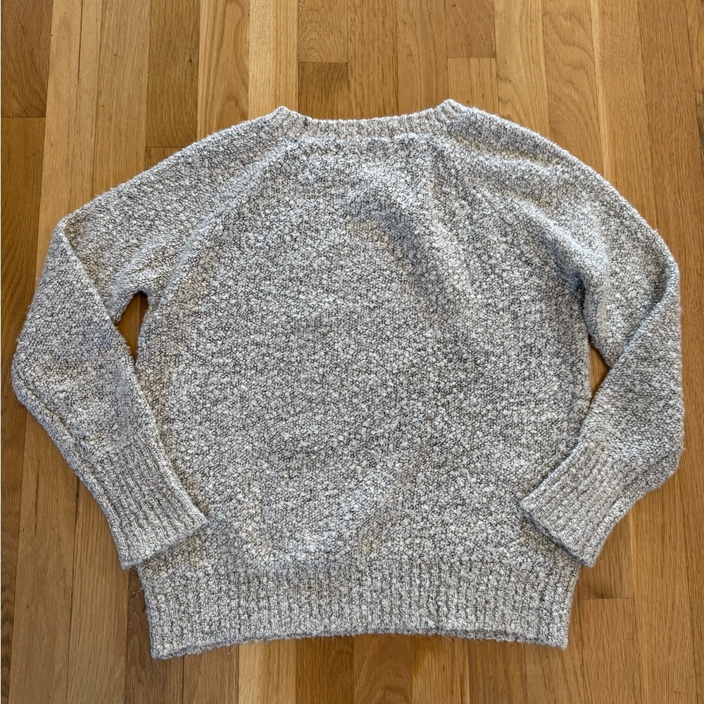 Double Zero Marled Knit Crewneck Sweater M Beige Chunky Cozy Sweater Warm - Picture 4 of 7